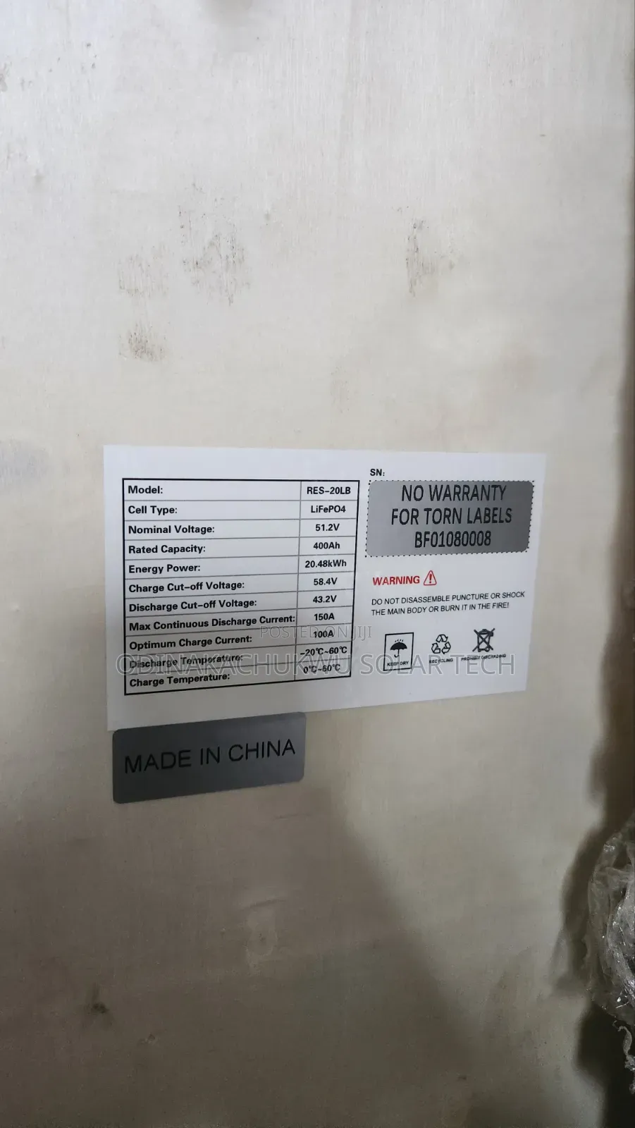 20kwh Hyper Lithium Battery 