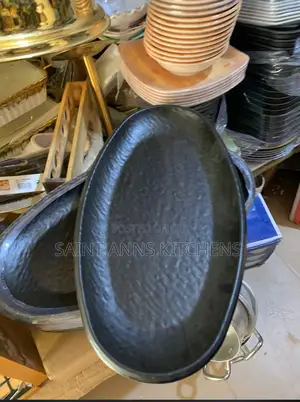 Black Unbreakable Melamine Fish Plate