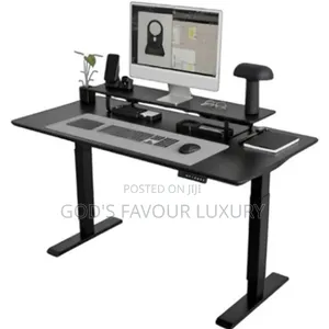 Electric Adjustable Desk - 1.6m - Black