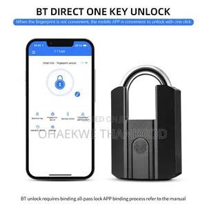 Smart Padlock Bluetooth App Fingerprint Lock Keyless Bag Pad Lock