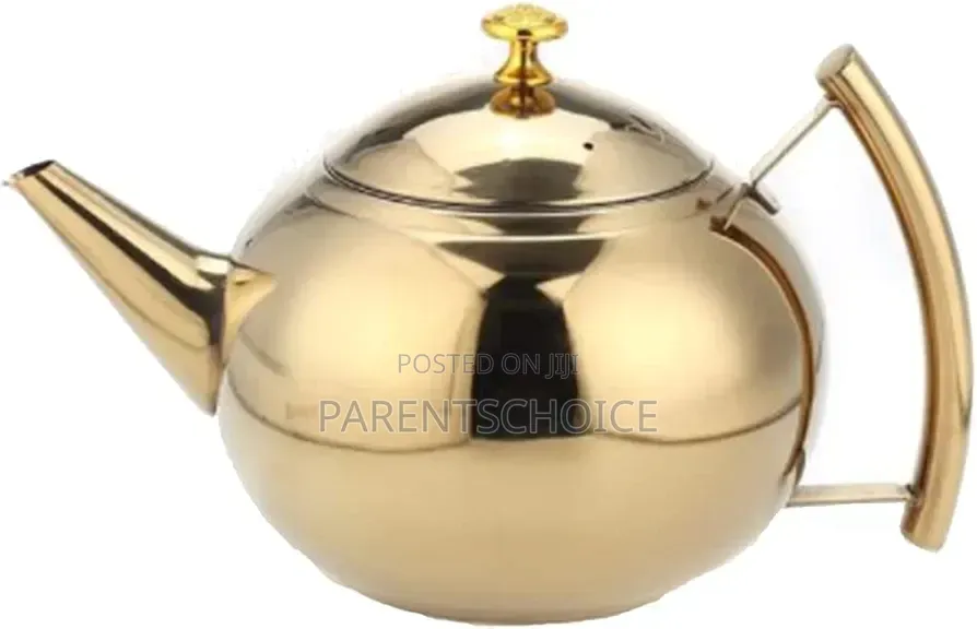 Stainless Steel Side Handle Flat Bottom Teapot With Strainer