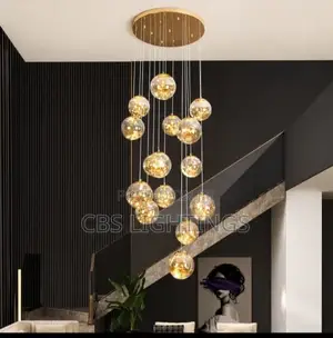 Luxurious Crystal Bubble Staircase Chandelier