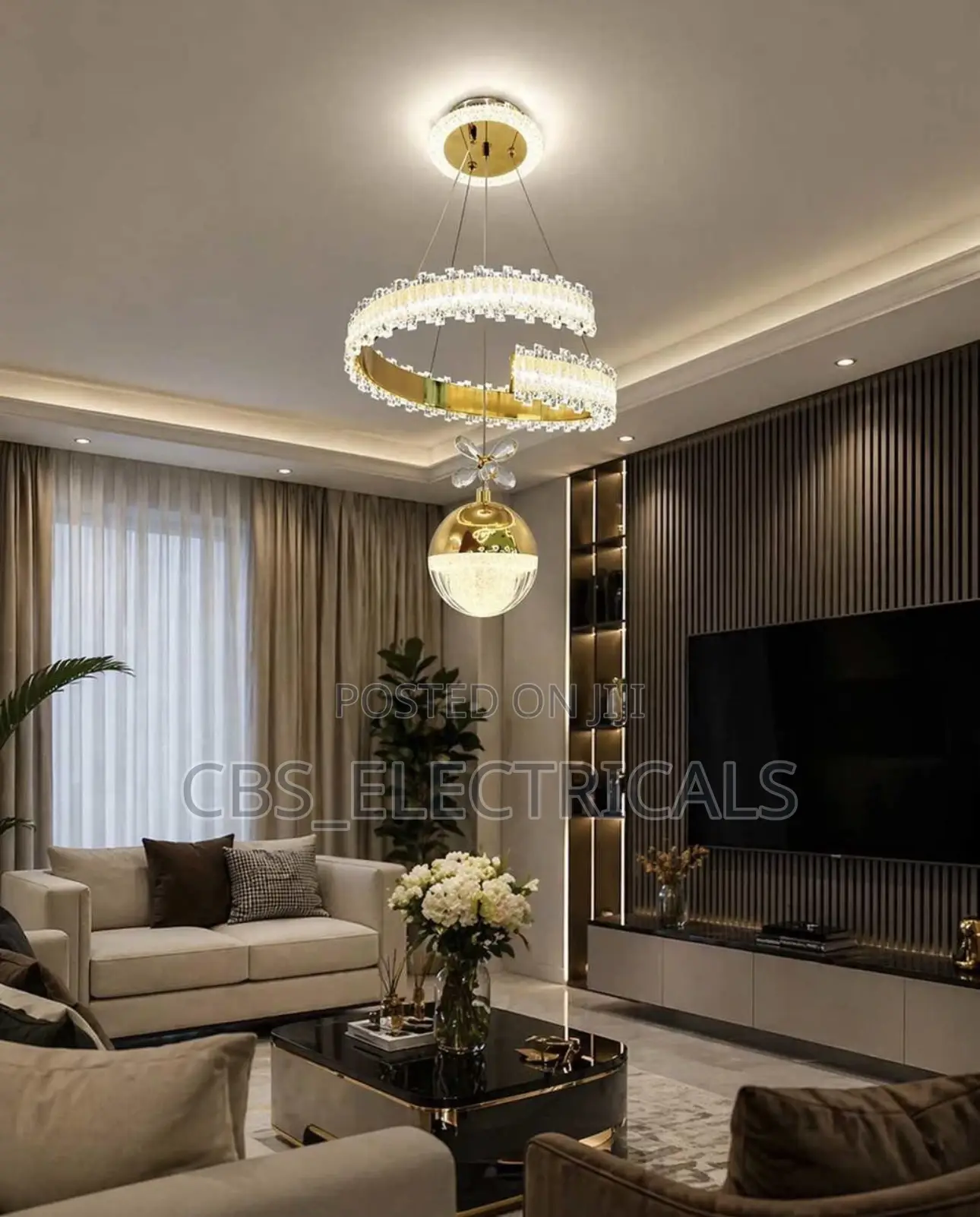 Modern Linear Geometric Led Chandeliers!