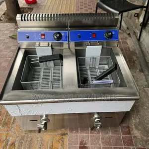 Industrial Double Electric Fryer With Tap