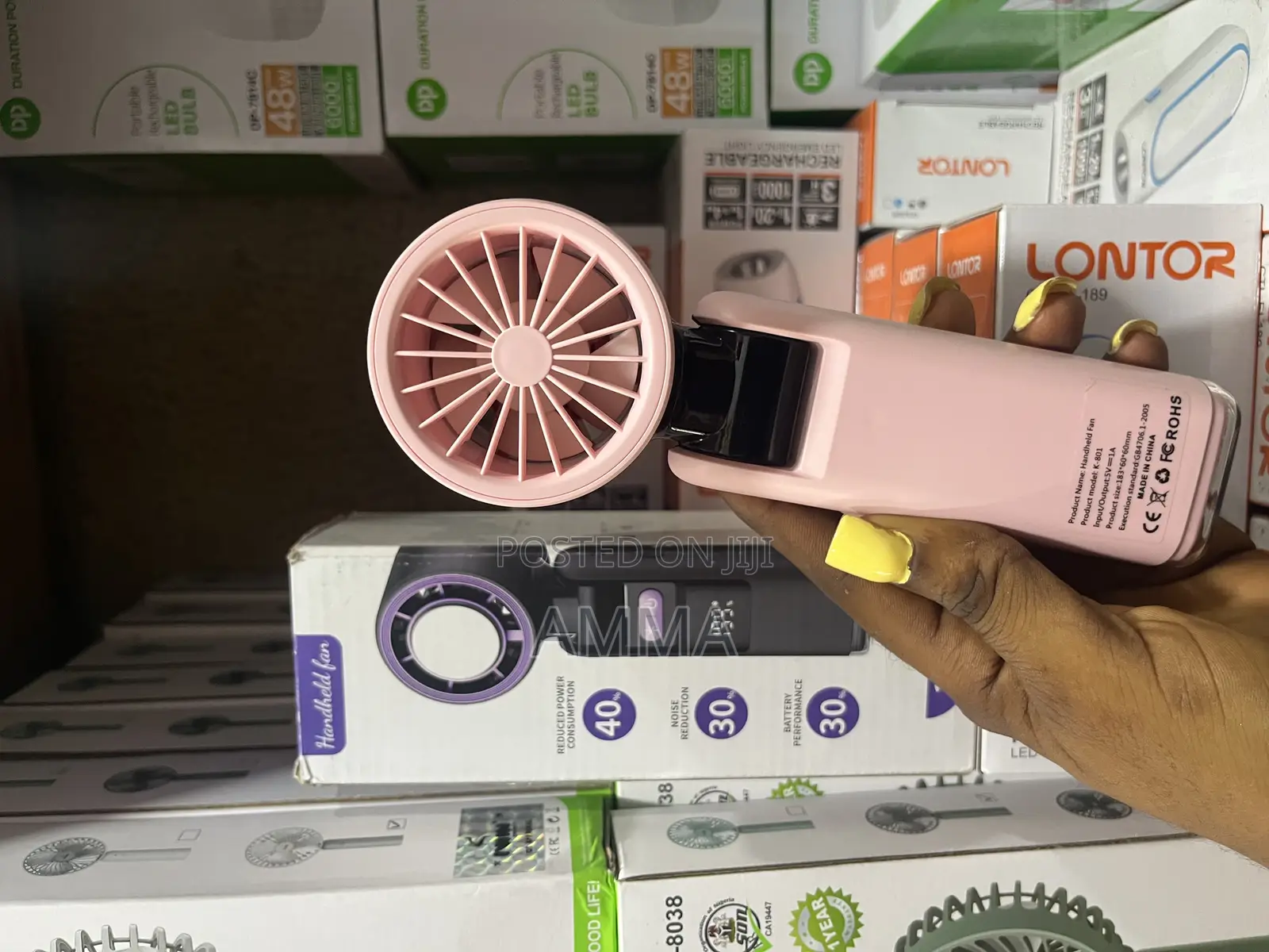 Ac Industrial Handheld Rechargeable Fan