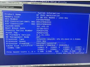 Desktop Computer HP Z620 64GB Intel Xeon HDD 1T