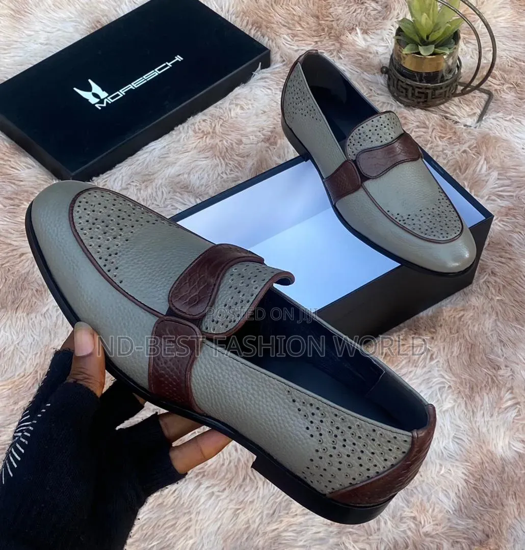 Ash Color Leather Shoe