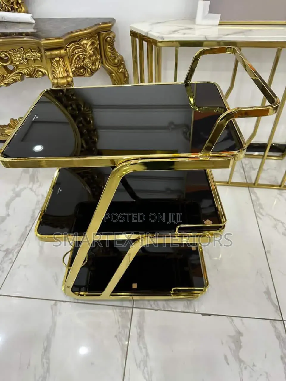 Imported High Quality Glass Wine Trolley