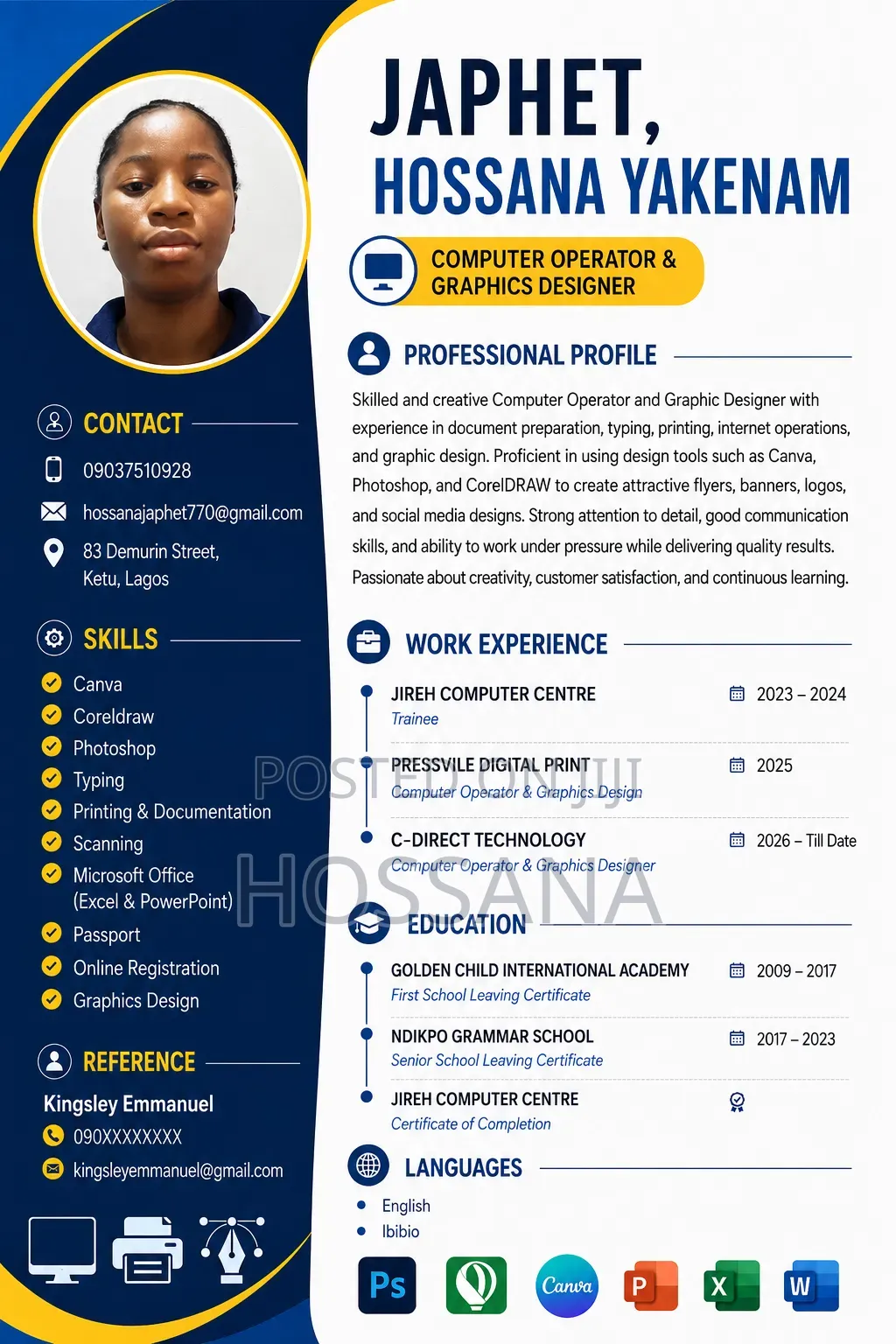 Professional Design Curriculum Vitae (Cv)
