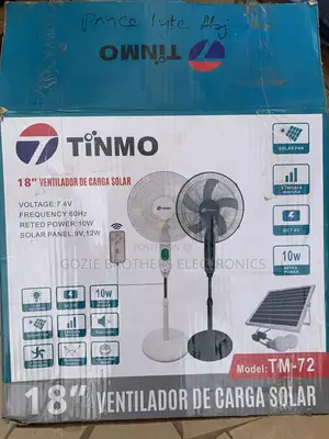 Tinmo Rechargeable Solar Fan With Panel and Bulbs