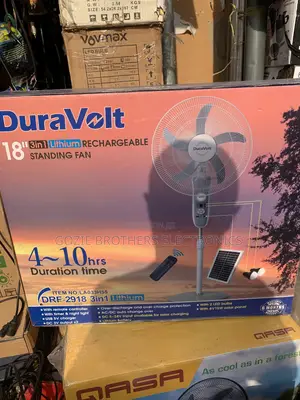 Duravolt Rechargeable Solar Fan 18 Inches