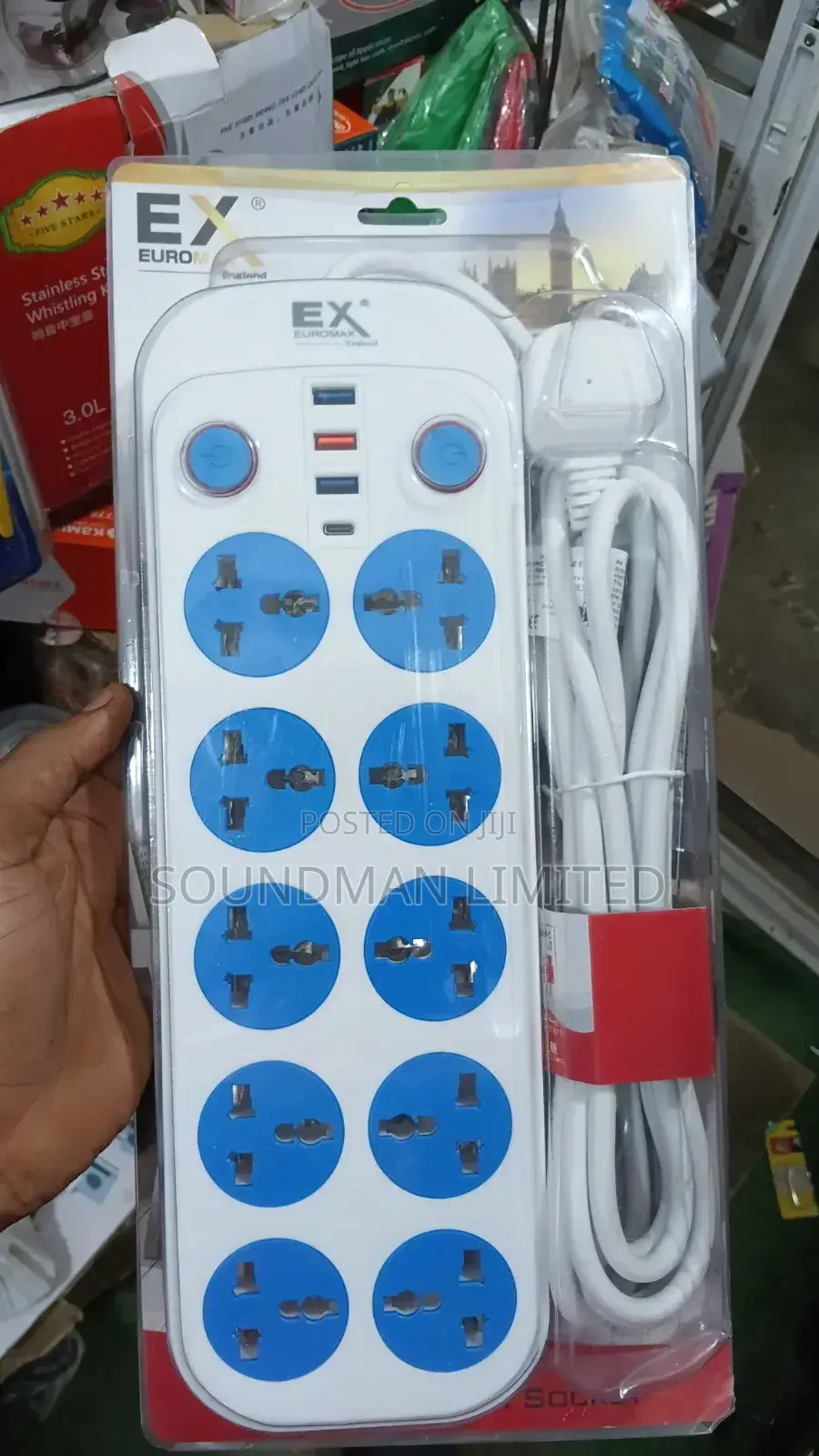 10 Ports Extension Socket With Usb Ports