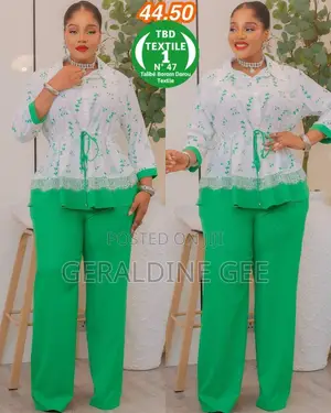 Queens Two Pieces Trouser And Top Outfit For Any Occasions
