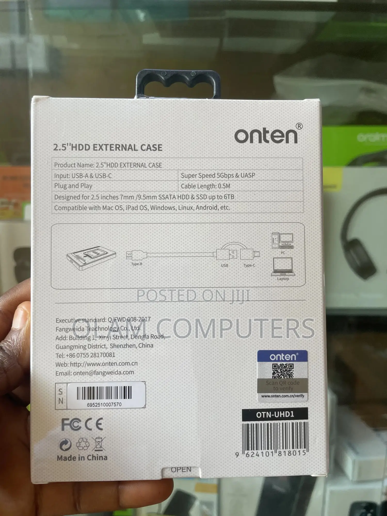 Onten 2.5 HDD External Case Otn — Uhd1