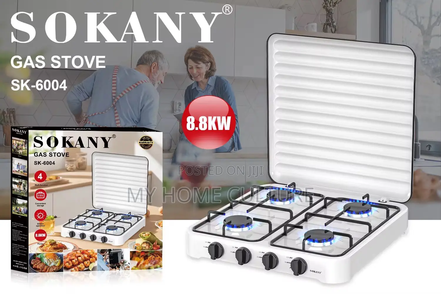 Sokany 4 Burner Gas Cooker