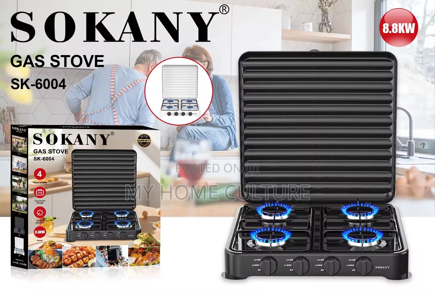 Sokany 4 Burner Gas Cooker