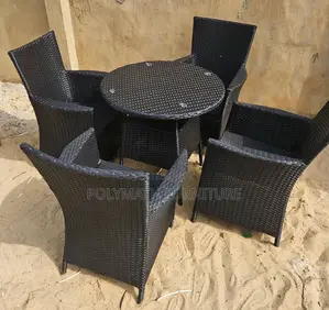 Rattan Outdoor Chair and Table