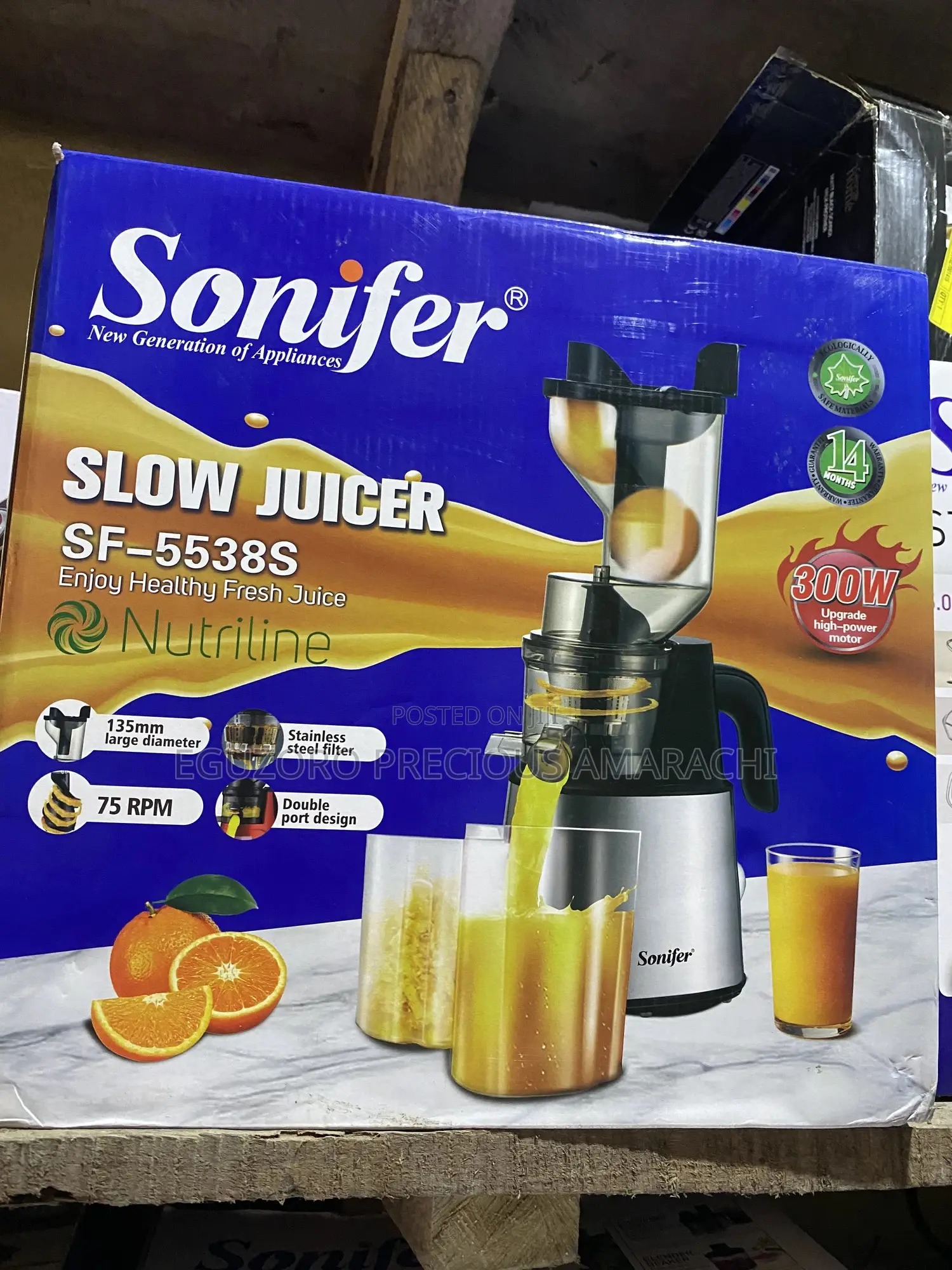 Sonifer Electric Slow Juicer-300w