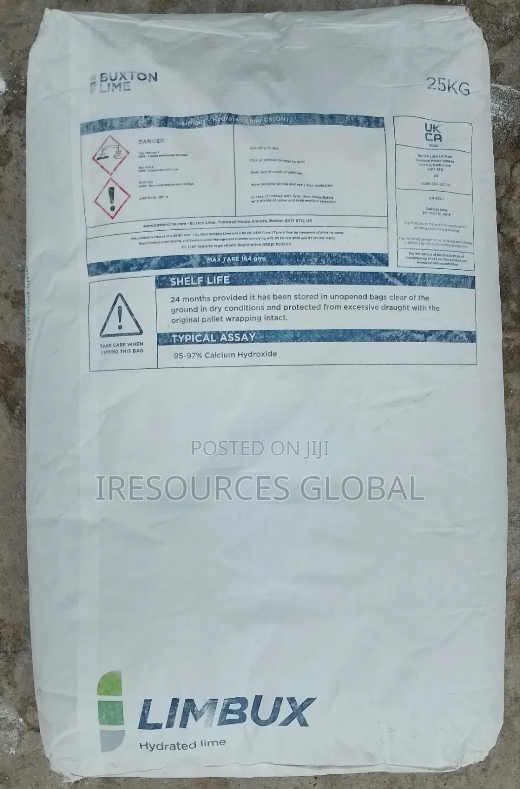 Hydrated Lime (Calcium Hydroxide) 25kg Bag