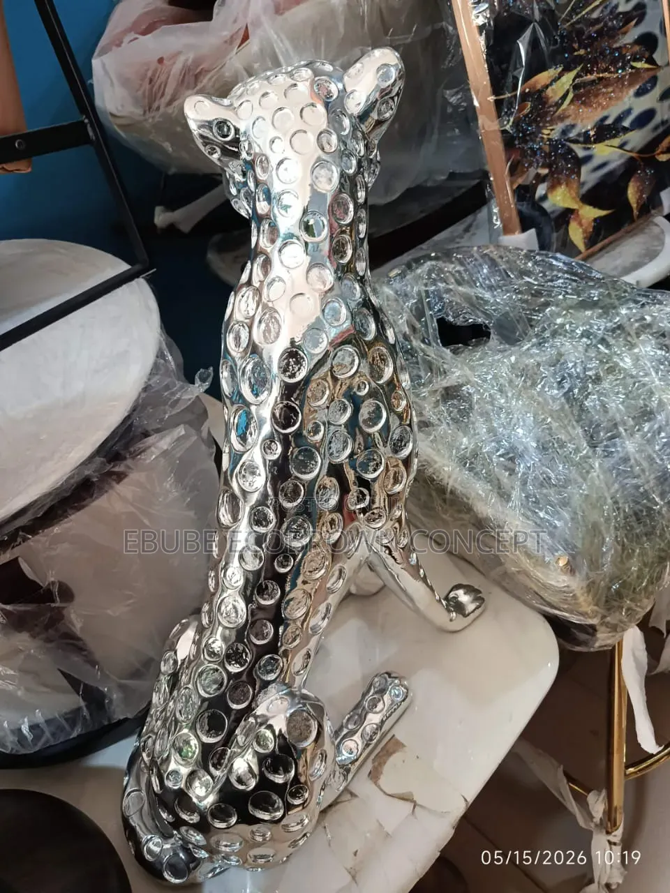 Royal Leopard Table Decor. Interior Decor Gold and Silver Available
