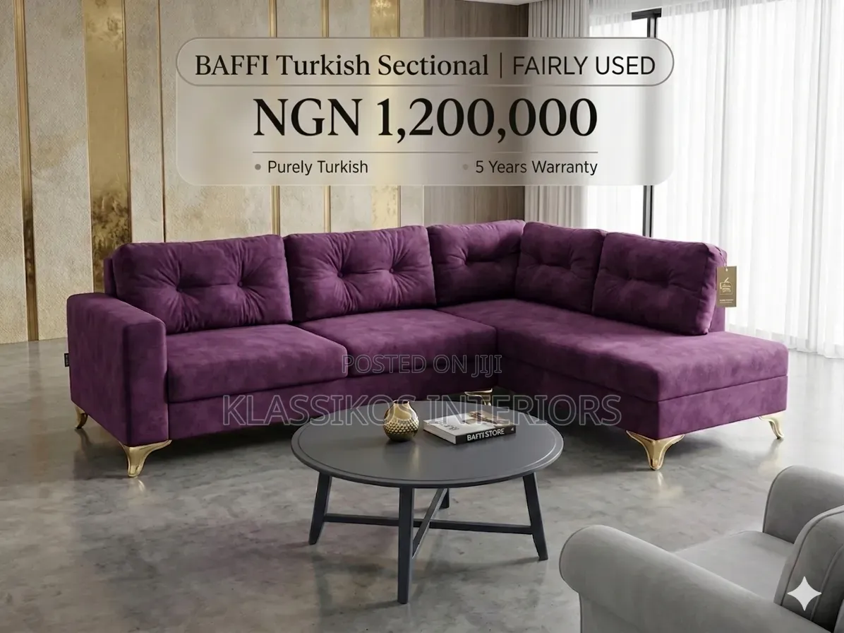 L-Sahpe Baffi Turkish Sofa (Fairly Used)