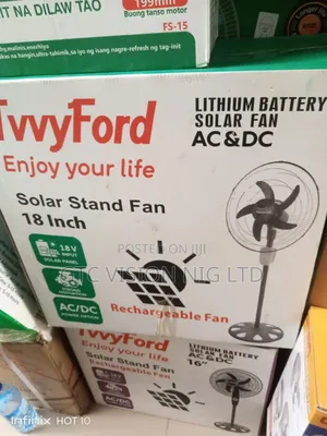 18inches Twyford Rechargeable Solar Fan