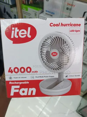 Itel 4000mah Foldable Rechargeable Fan