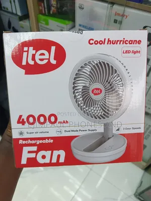 Itel 4000mah Foldable Rechargeable Fan