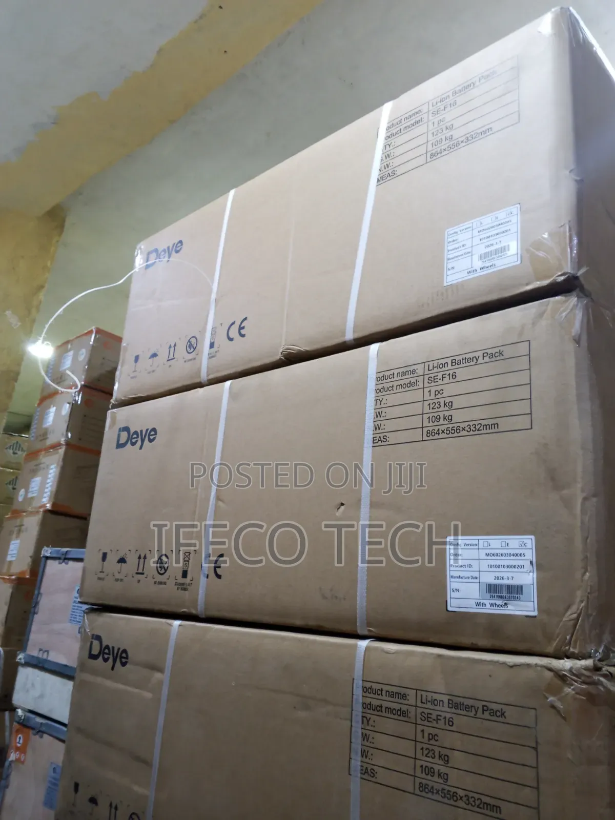 16kwh 48volts Deye Lithium Battery