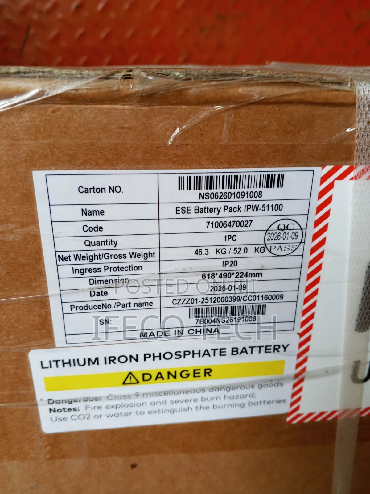 5kwh 48volts Itel Lithium Battery
