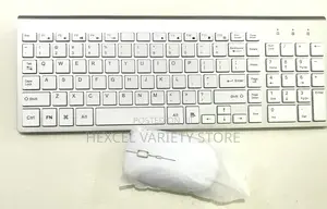 White Wireless Keyboard Mouse Combo