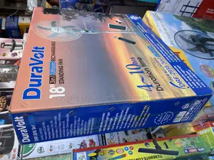 18inches Duravolt Solar Rechargeable Fan With Panel and Bulb