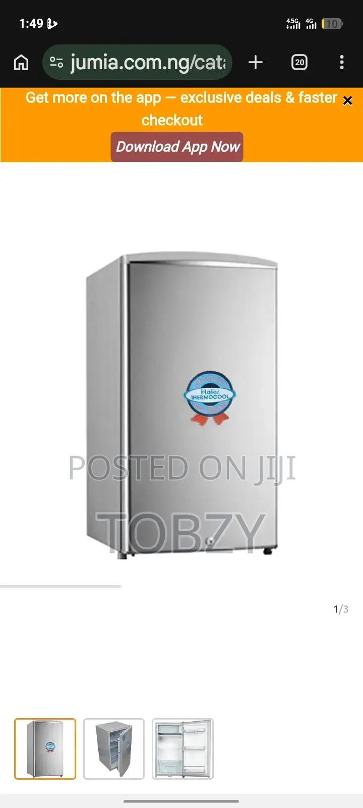 Haier Thermocool Single Door Fridge