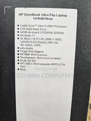 New Laptop HP OmniBook Ultra Flip 14" 32GB Intel Core Ultra 9 SSD 2T