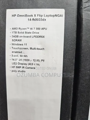 New Laptop HP OmniBook X Flip 14" 24GB AMD Ryzen 7 SSD 1T