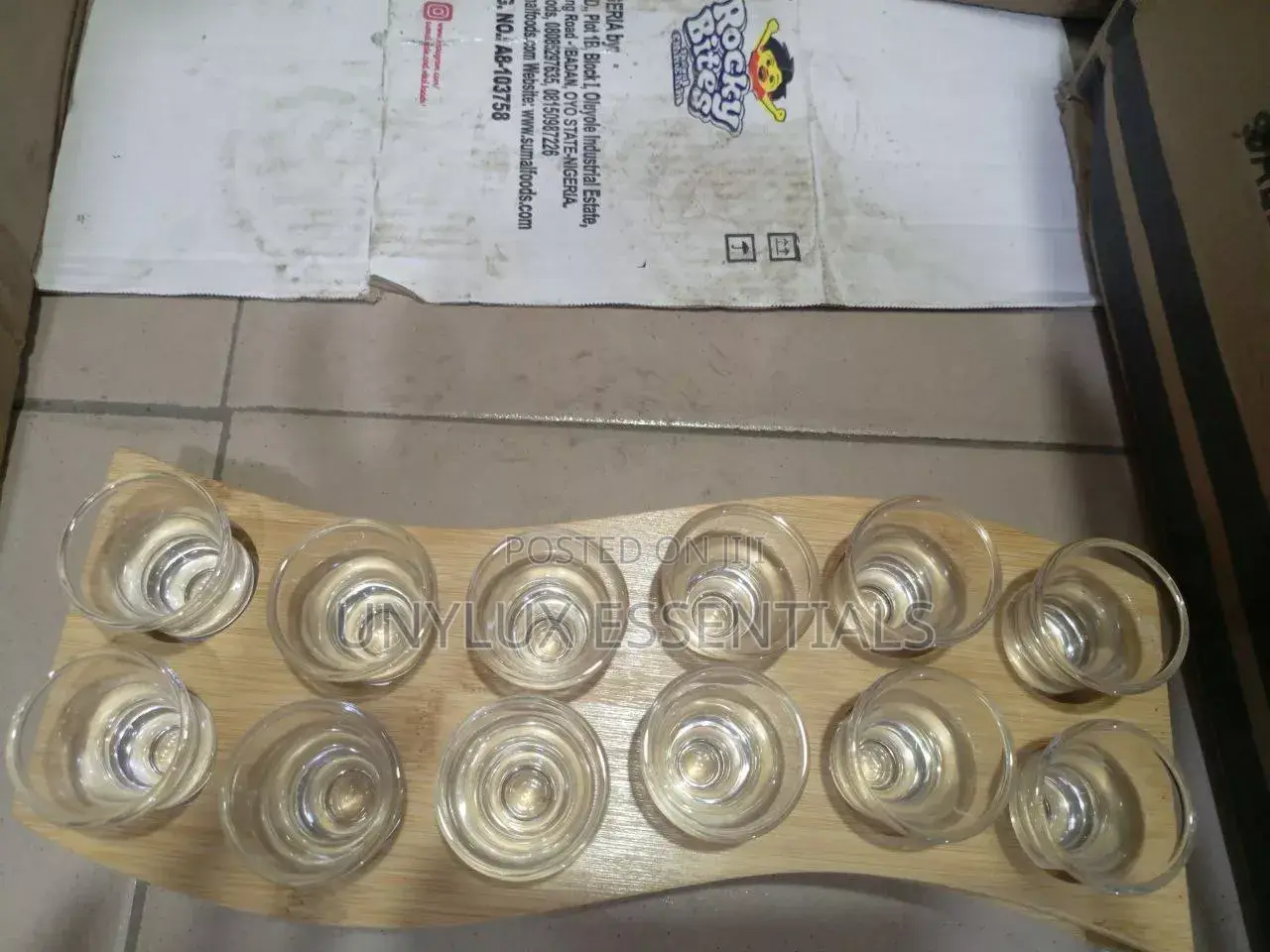 12 Hole Tequila Rack With Glass Cups