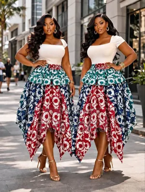 “Ladies Ankara Handkerchief Skirts