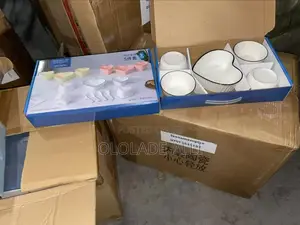 White With Black Dinner Set Ceramic