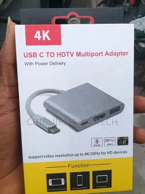  USB C HDTV Multport Adapter With Power Delivery