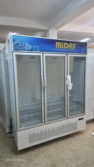 Industrial 3 Doors Upright Showcase Freezer
