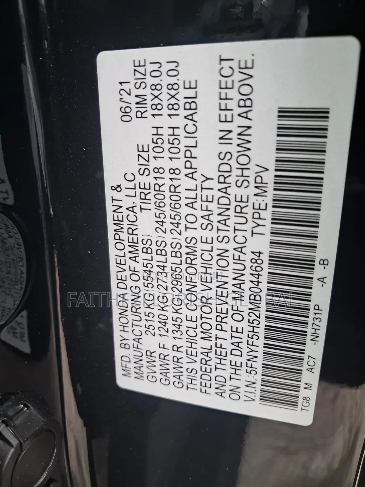 Honda Pilot Special Edition 2021 Black