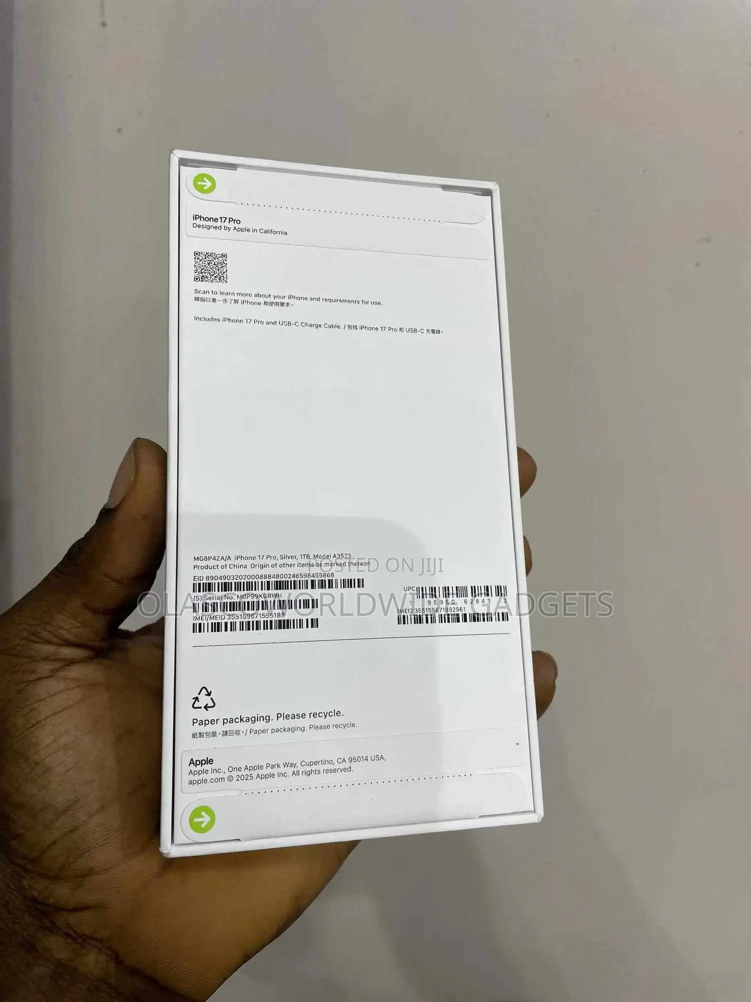 New Apple iPhone 17 Pro 1 TB Silver