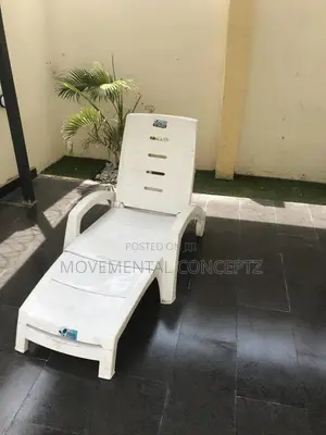 White Pool Side Bed