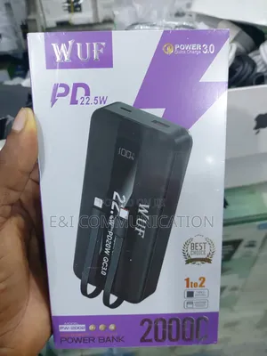 Wuf Power Bank 20000mah 22.5watts