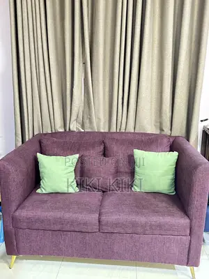 Fairly Used 7 Seater Sofa With Side Cube Stool