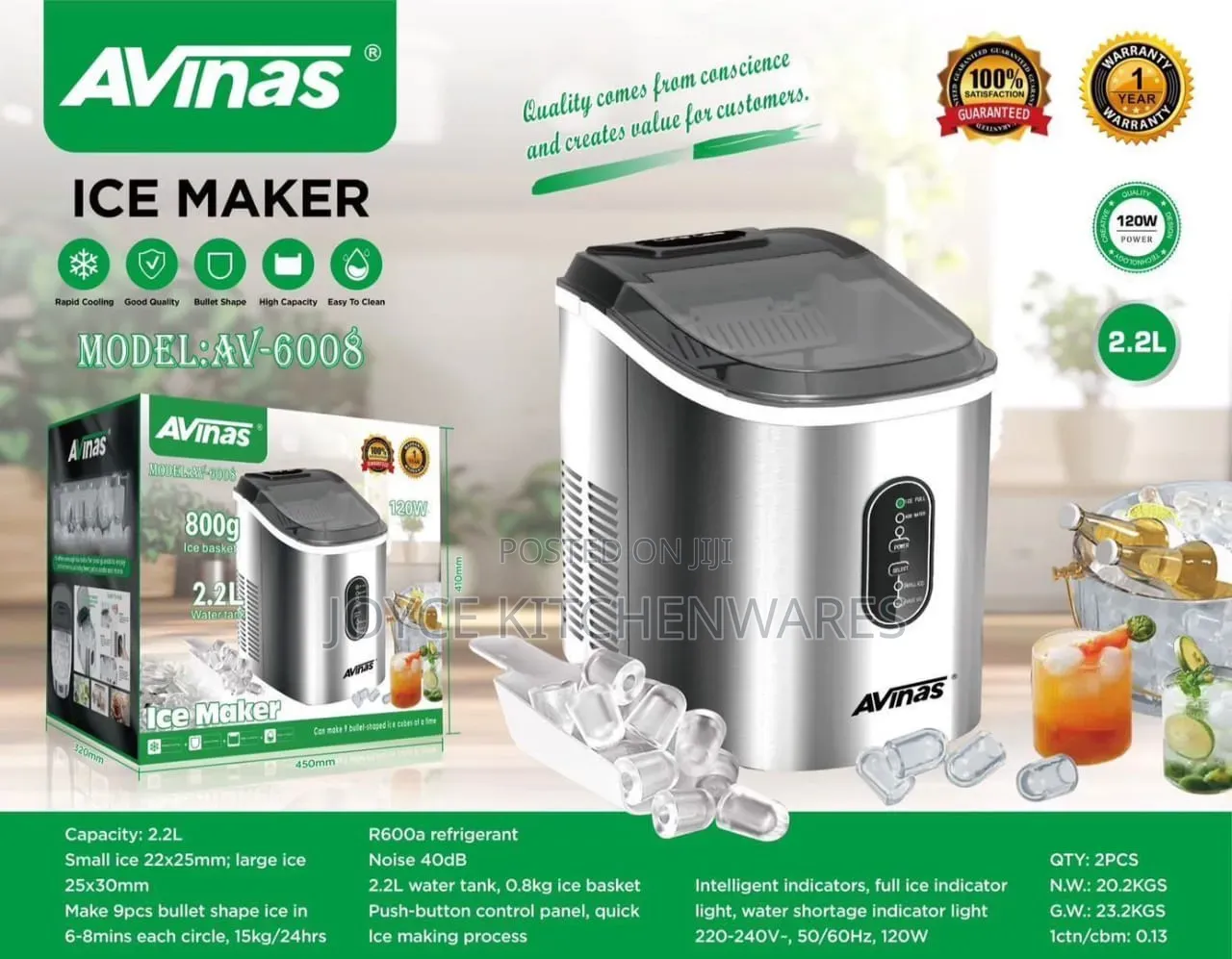 Avinas 2.2l Ice Block Maker