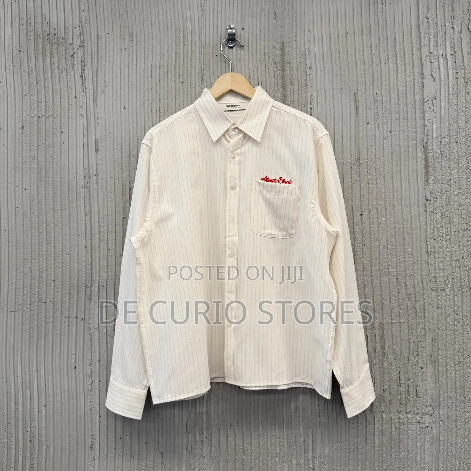 About Blank Stripe Button Down Shirt