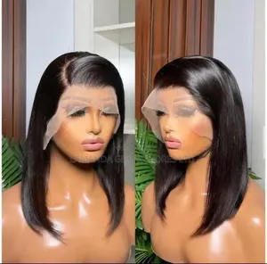 Premium 14-Inch Human Hair Full Frontal Bob Wig