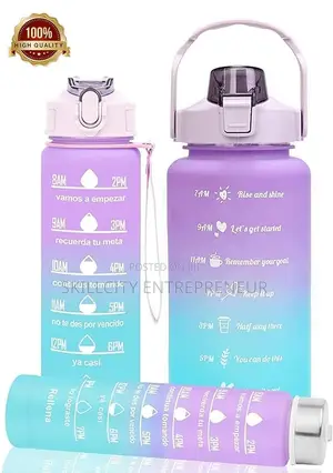 Motivational Water Bottle Combo Set