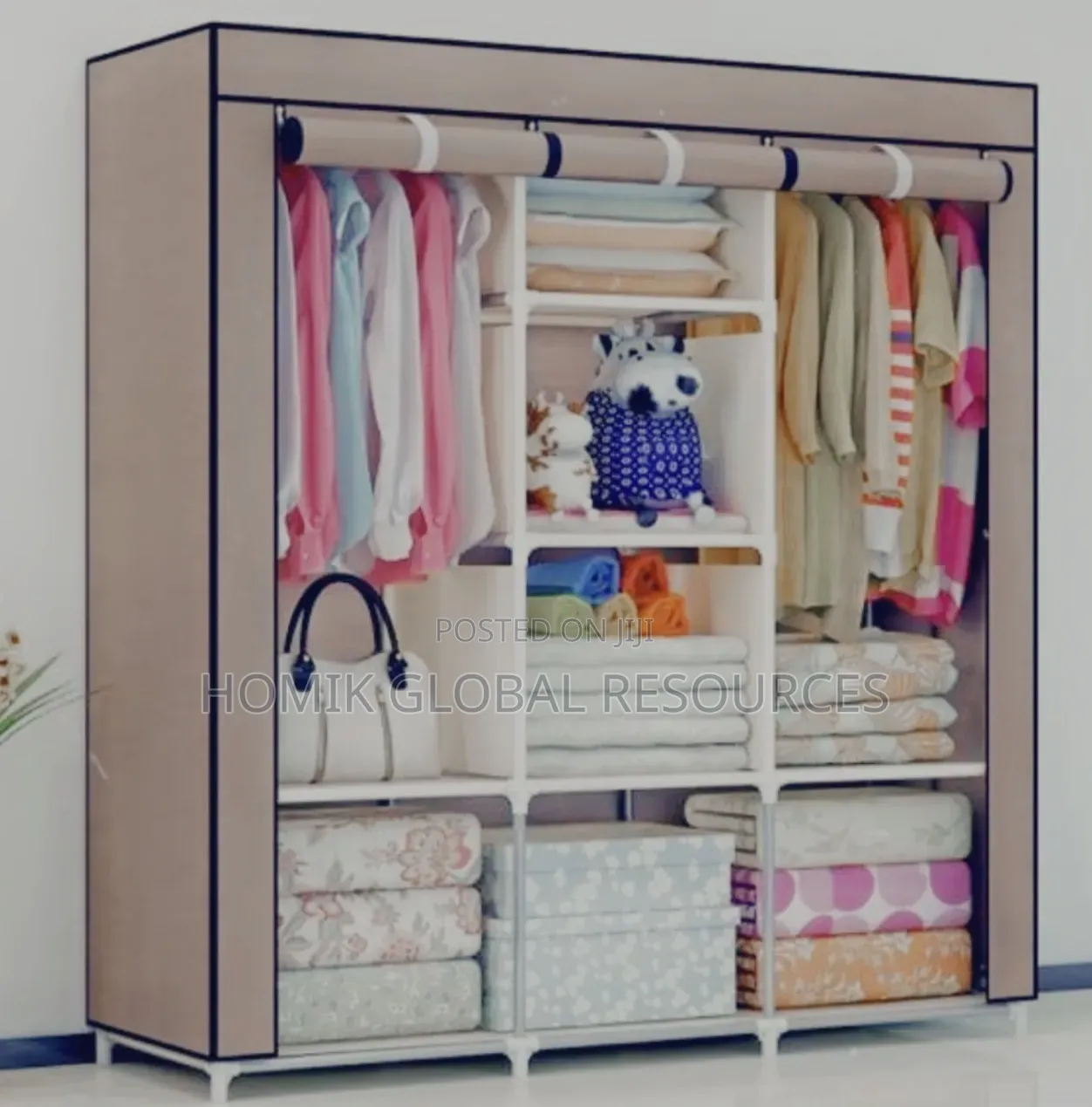 8 Compartments Cloth Storage Wardrobe
